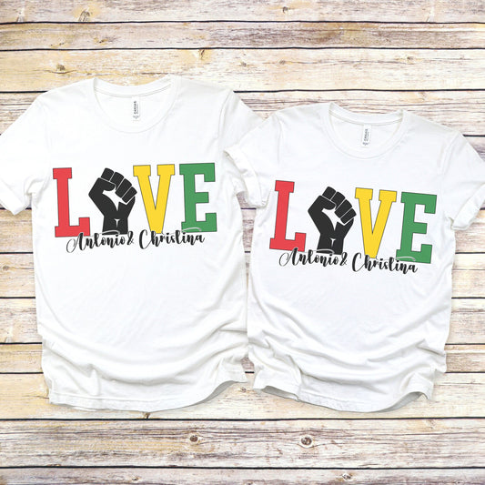 Power in Love Couples T-Shirts