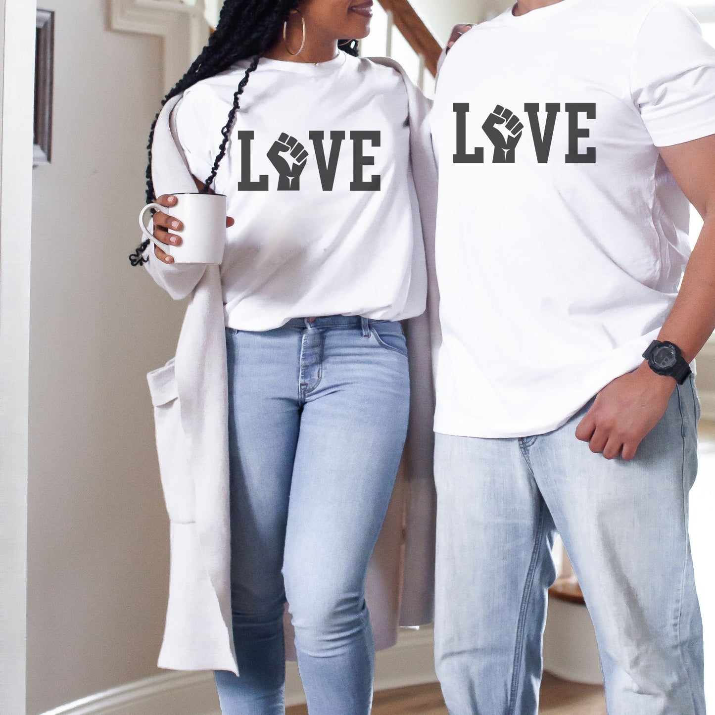 Matching Couples Power In Love T-Shirts